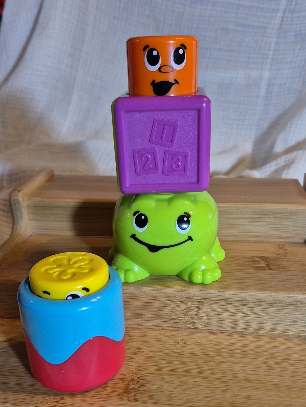 Rattling Frog Block & 2 Peek-a-Boo Pop-up Blocks